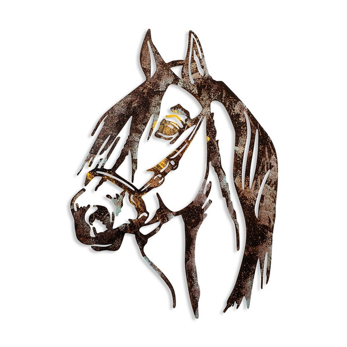 Wallity Horse - 2 Escultura de pared de metal multicolor Wallity Horse - 2 Escultura de pared de metal multicolor